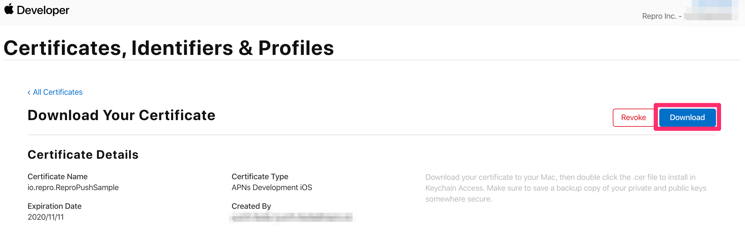 Download Certificate