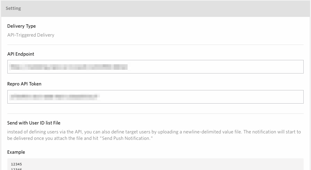 Push API Token