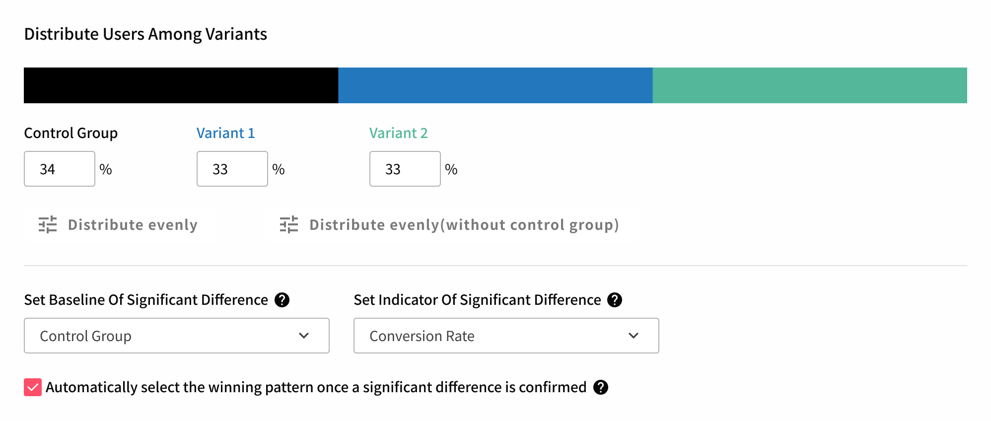 Auto Winner Selection Setting