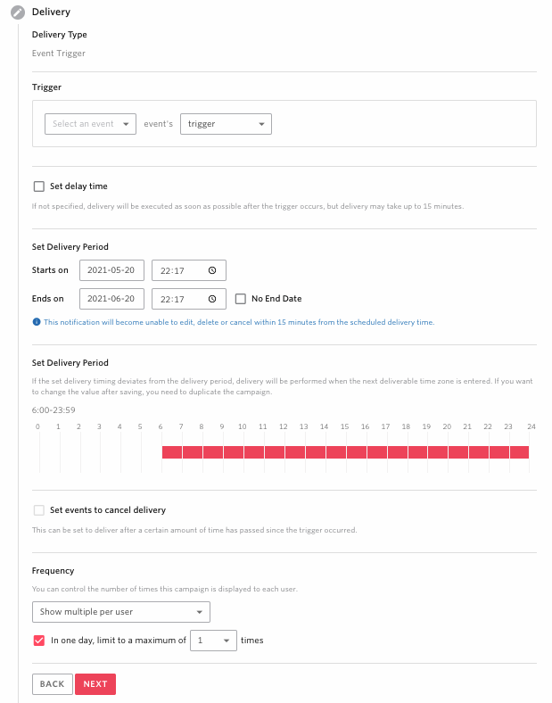 Configure Trigger