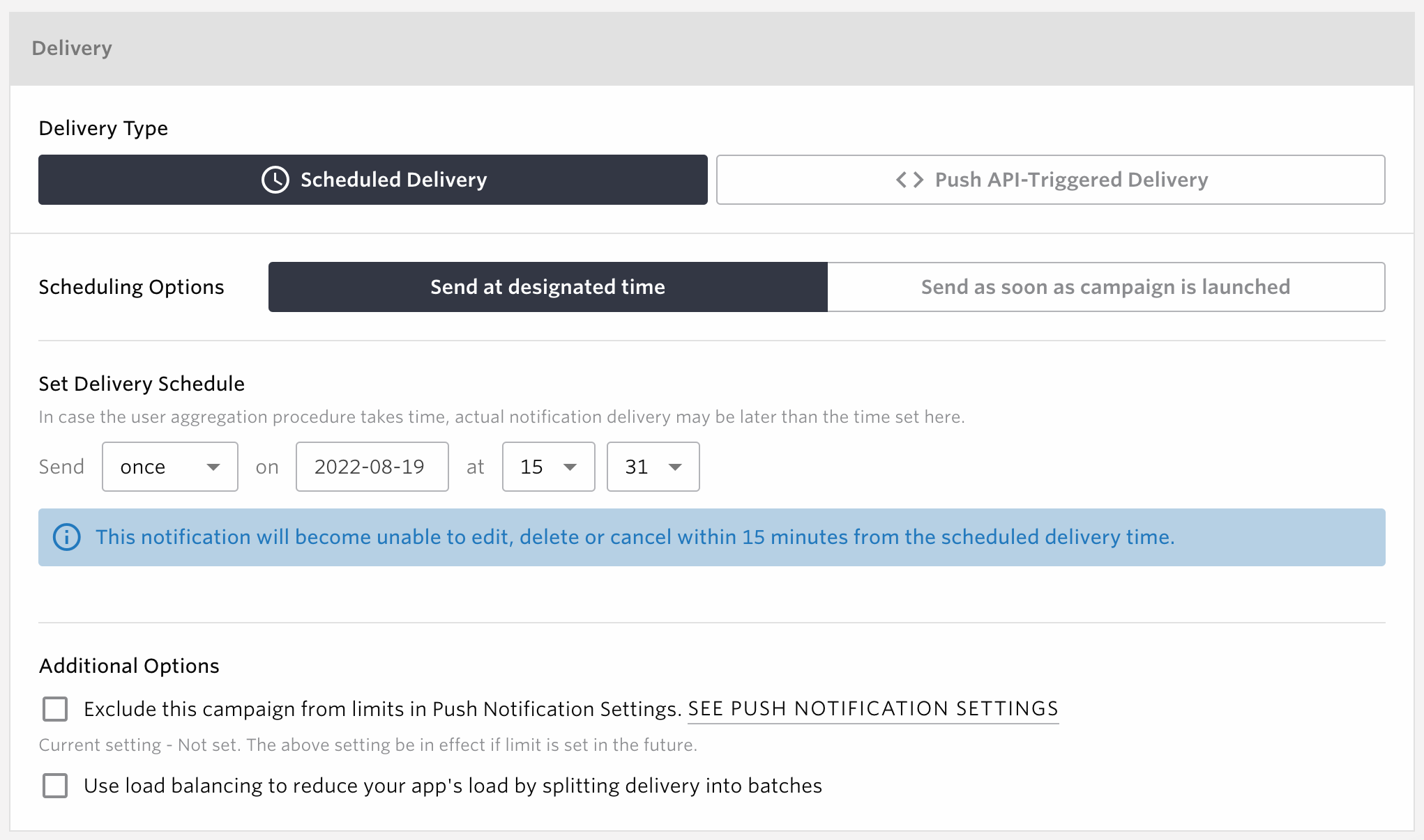 Schedule Delivery