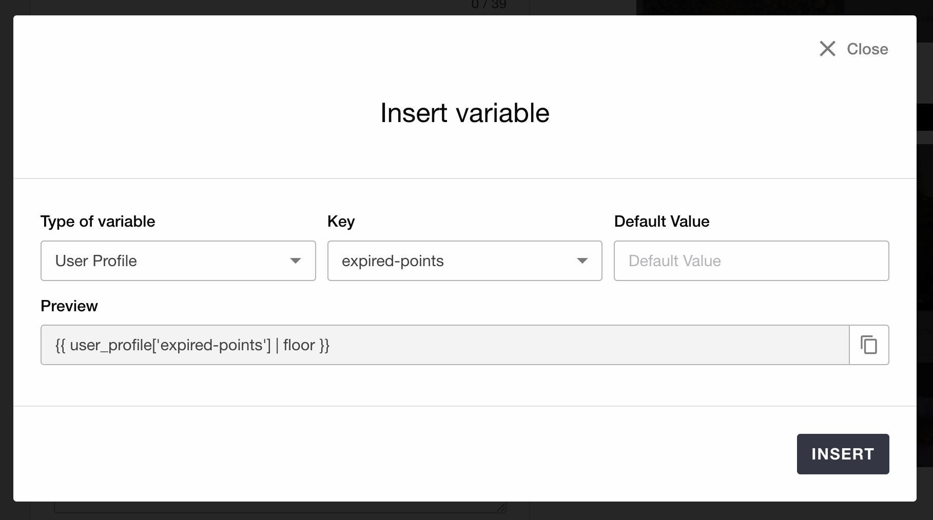 Liquid personalization insert variable ui 03
