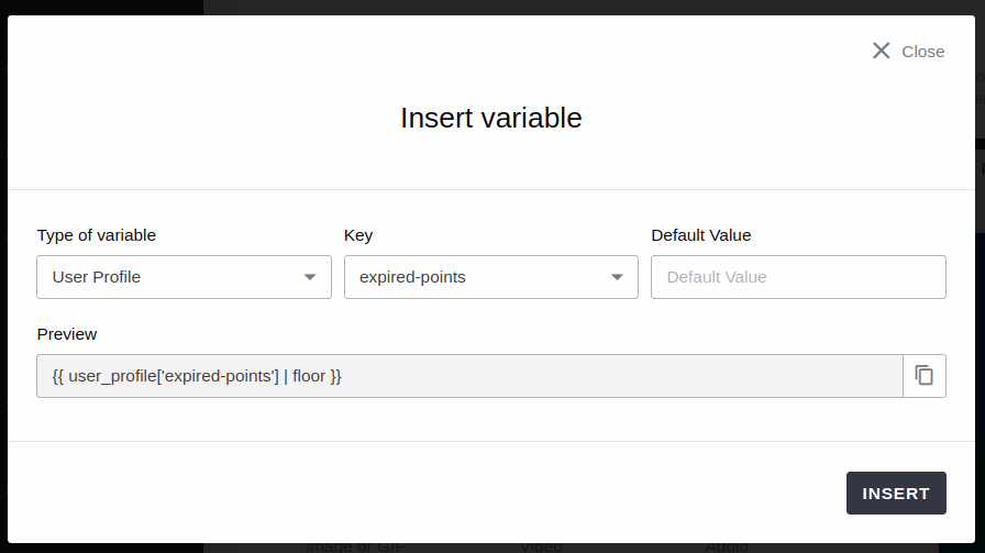 Liquid personalization insert variable ui 03