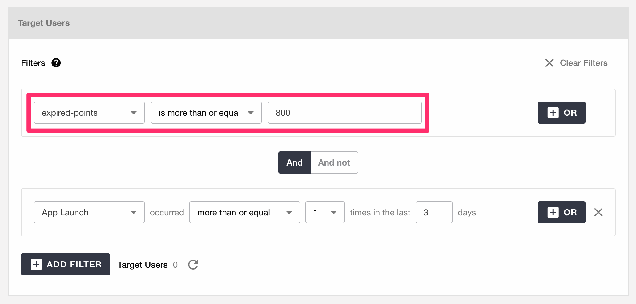 Liquid personalization segmentation form