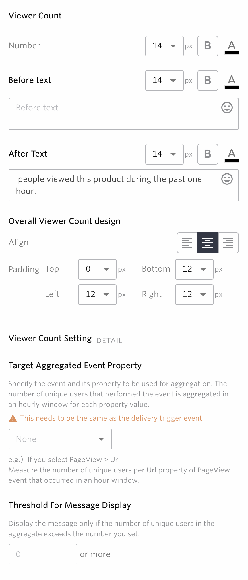 Setting Social Proof Detail