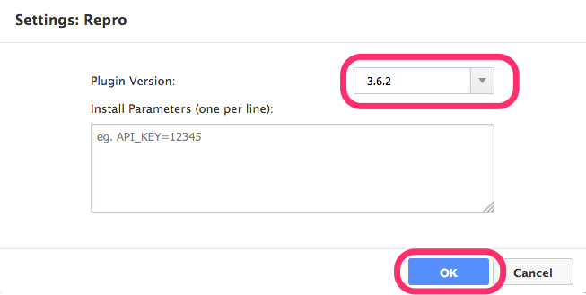 Update Repro settings version