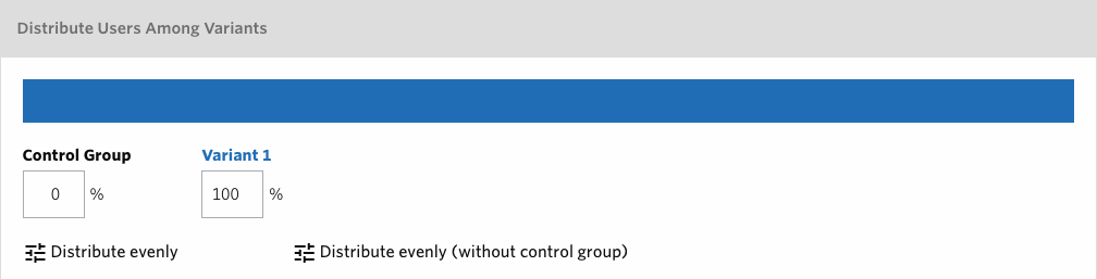 web message variant distribution
