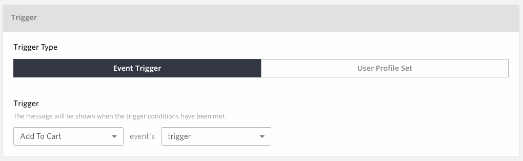 Web Message Trigger Event