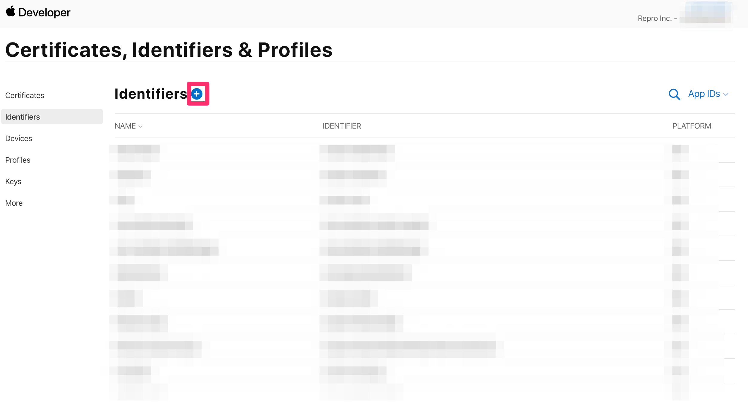Add Identifier