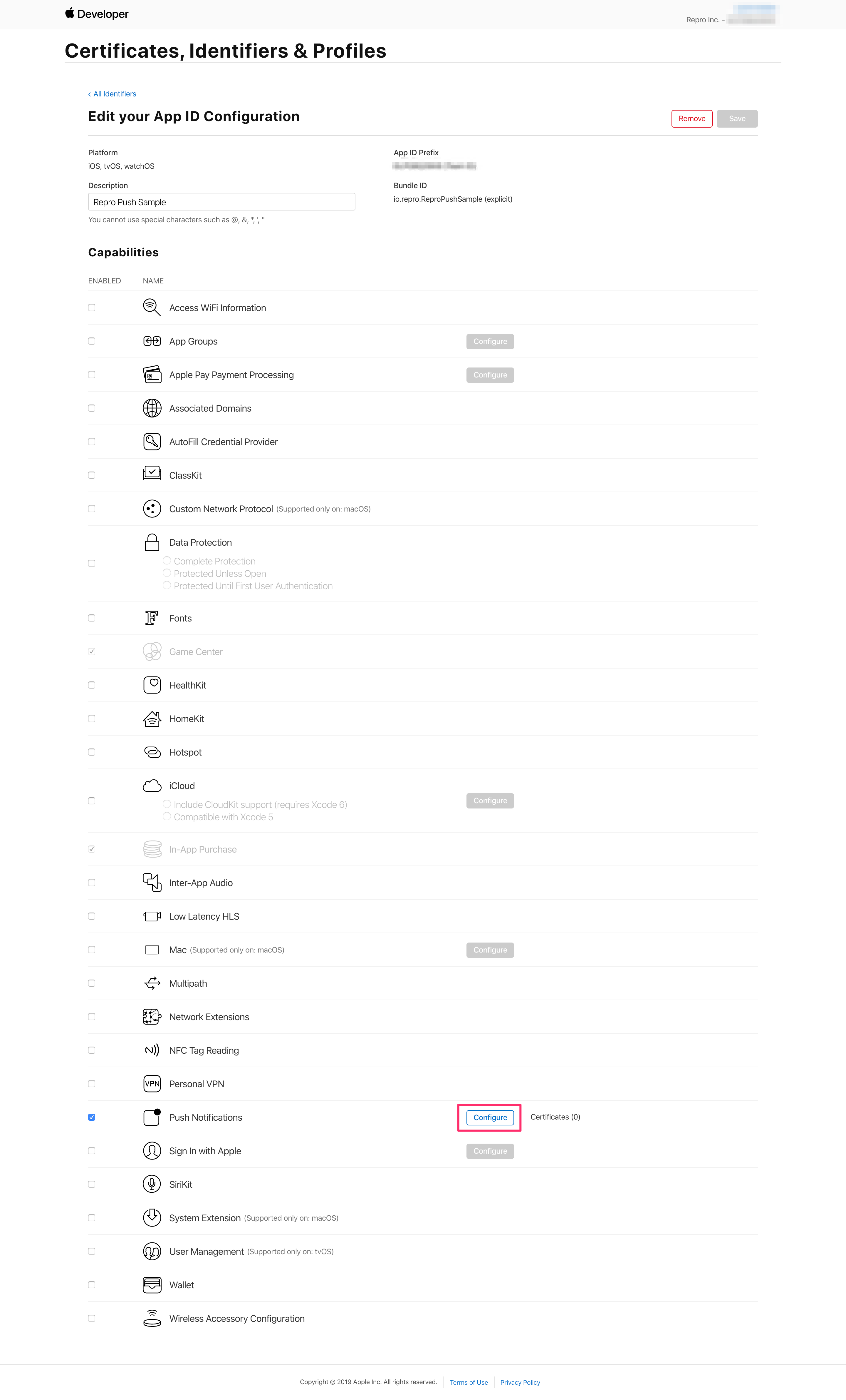 Select Configure
