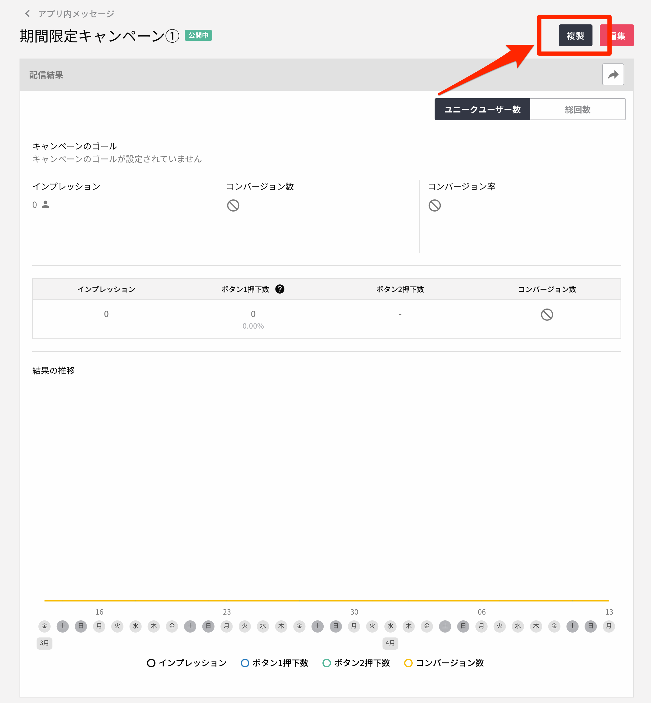 HTML inapp message duplicate campaign
