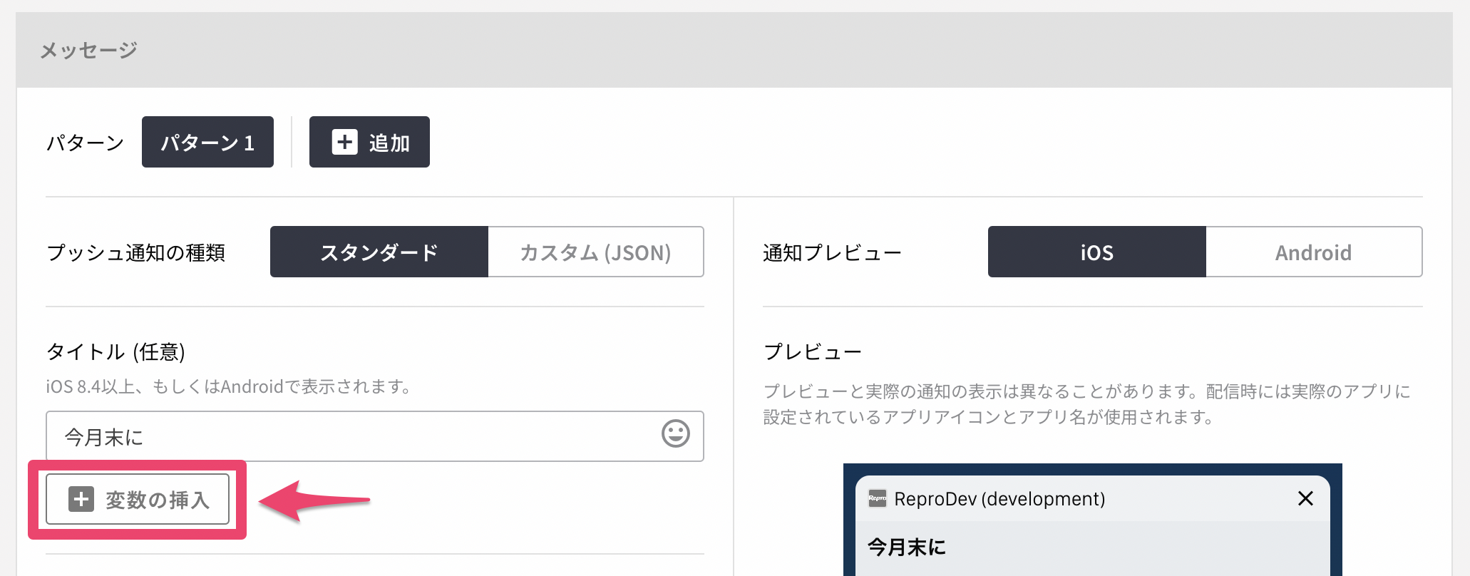 Liquid personalization insert variable button