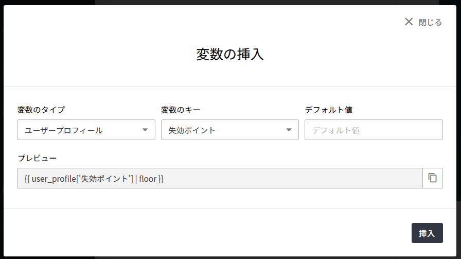 Liquid personalization insert variable ui 03