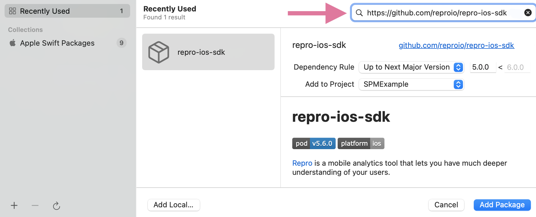 Add SPM Dependency